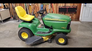 Replacing Belts amp Blades On A John Deere Lawn Tractor [upl. by Nywroc]