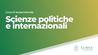 Scienze politiche e internazionali L36  Università LUMSA [upl. by Flynn]