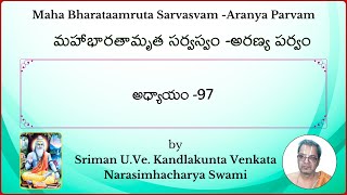 MahaBharatam Aranya Parvam Ch97 by Kandlakunta Venkata Narasimhacharya swami [upl. by Adriane]