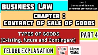 Types of Goodsin teluguFrom business law subject Classification of goods [upl. by Dagny802]