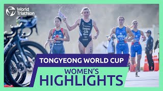 Race Highlights  2024 TONGYEONG WORLD TRIATHLON CUP  Women [upl. by Eirised299]