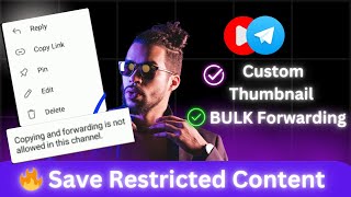 Save Restricted Contents from Any Telegram Channel amp Groups [upl. by Sari]
