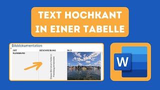 Microsoft Word Text hochkant in einer Tabelle ausrichten [upl. by Aid628]