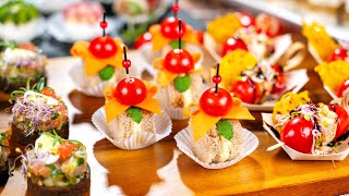 Tasty and Healthy Christmas Canapes with a bow Smoked salmon and tofu recipes just for Your family [upl. by Notanhoj]