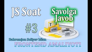 JavaScriptda soat  Savolga Javob [upl. by Nicolette]