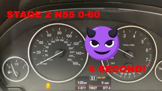 FAST STAGE 2 N55 BMW 335i 060 and cold start [upl. by Bomke163]