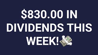 I made over 80000 in dividends this week 5000000 Robinhood dividend portfolio 💸 [upl. by Philipson]