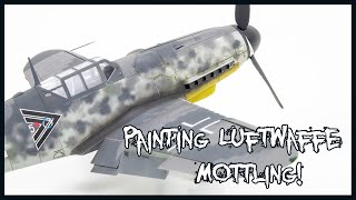 My First Luftwaffe Mottling Airbrushing German Aircraft Camouflage [upl. by Eelarol]