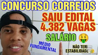 Concurso correios 2024 saiu edital com muitas vagas ensino fundamental médio jovem aprendiz correios [upl. by Champaigne]