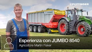 Lesperienza di Martin Fisker con il nuovo JUMBO 8540  PÖTTINGER [upl. by Anuahsar978]