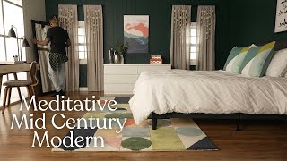 ASMRStyle MidCentury Modern Room Makeover  The Slow Build [upl. by Hefter245]