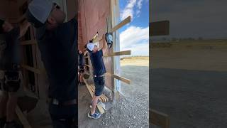 Framing out a window on the new shop with Cinch Carpentry amp the ​⁠festoolcanada KSC 60 amp HKC 55 [upl. by Agathy407]