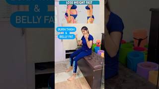 2 Chair exercise for belly amp thigh🔥shorts youtubeshorts abs weightloss fatloss ytshorts yt [upl. by Adelpho]