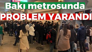 Metroda yenə problem yarandı  Sərnişinlər düşürüldü [upl. by Yahsram]