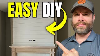 DIY Shiplap over Fireplace  How To Install Shiplap diy tips [upl. by Emera276]