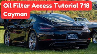 How to Access the Oil Filter on a Porsche 718 Cayman S All 982 Chassis Models [upl. by Jerman]