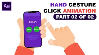 Hand Gesture Click Animation  After Effects Tutorial  Part 02 of 02 [upl. by Assyl202]