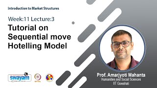 Lec 40 Tutorial on Sequential move Hotelling Model [upl. by Anilram]