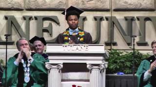 Carlos Wilson Delivers the Student Speech at the 2016 Tulane Commencement [upl. by Akirre]