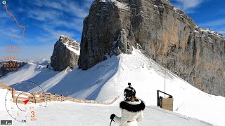 4K Skiing Stunning Leysin Black Route with Ski Bunny Top to Bottom Vaud Switzerland GoPro HERO9 [upl. by Mlehliw]