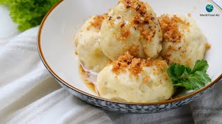 How To Make German Potato Dumplings Potato Balls  Kartoffelkloesse [upl. by Dnesnwot961]