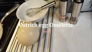 Ostrich egg Omelette [upl. by Morrie806]