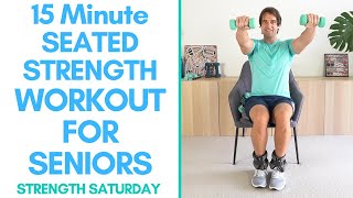 Full Strength Workout For Seniors 15 Minutes  Seated  Equipment [upl. by Gnemgnok645]