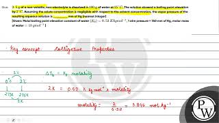 25 g of a nonvolatile nonelectrolyte is dissolved in 100 g of water at 25amp17 [upl. by Eidnas]