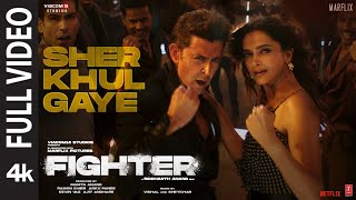 FIGHTER Sher Khul Gaye Full Video Hrithik Deepika VishalSheykhar Benny Shilpa Kumaar [upl. by Woodrow896]