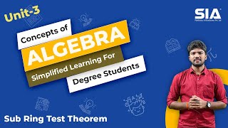 Sub Ring Test Theorem algebra siapublishers education ringtone theorems [upl. by Onfroi830]