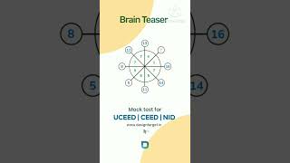 Brain teaser Aptitude Reasoning questions for Uceed Ceed Nid exam uceedexam reasoningtricks nid [upl. by Airetnuhs]