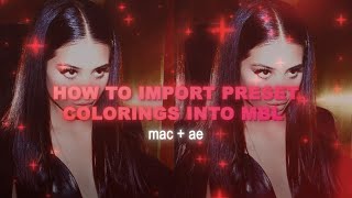 how to import coloring presets  after effects [upl. by Trever]