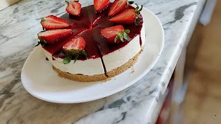 تشيز كيك الفراولة Cheesecake à la fraise [upl. by Neeoma]