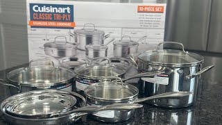 CUISINART Classic TriPly Stainless Steel Cookware 10 piece set UNBOXING and REVIEW  Unboxing video [upl. by Bolton]