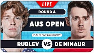 RUBLEV vs DE MINAUR • Australian Open 2024 R4 • LIVE Tennis PlaybyPlay Stream [upl. by Yenterb854]