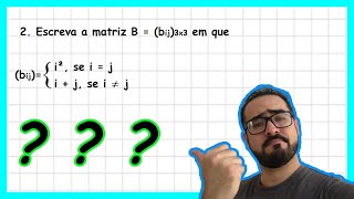 🏁 MATRIZES Lei de Formação Com Exemplos 🏁 [upl. by Fillender]