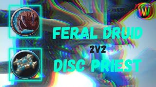 Disc Priest  Feral Druid 2v2 Arena WOTLK [upl. by Ahsotan]