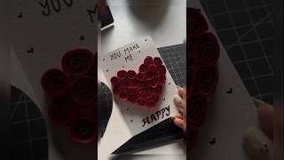 Easy diy full of roses heart card😍 shortsvideo shorts [upl. by Ahsinek]