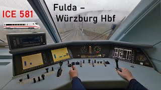 240 kmh im Herbstnebel  ICE 581 Fulda  Würzburg Hbf  ICEFührerstandsmitfahrt  ICE 2  4K [upl. by Aititel639]