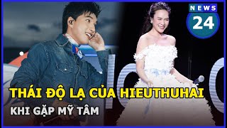 Thái độ lạ của HIEUTHUHAI khi gặp Mỹ Tâm  News24h [upl. by Blair]