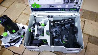 Unpacking  unboxing module edge router Festool MFK 700 EQSet 574364 [upl. by Aelyak926]