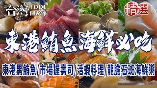 【東港鮪魚海鮮必吃】東港黑鮪魚 魚市場握壽司 活蝦料理 三代蝦公粄 龍膽石斑海鮮粥 人氣海產店 40年虱目魚粥 ft 1001taiwanstories [upl. by Weisbart]