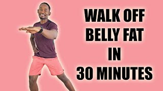 30 Minute Cardio to Walk Off Belly Fat at Home  3500 Steps  Burn 270 Calories [upl. by Christie]