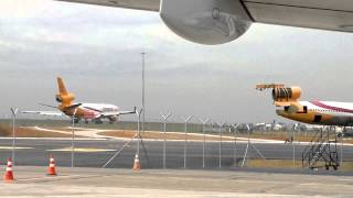 19072013  Centurion Cargo MD11F  N987AR  Taxi and Takeoff  Viracopos Airport [upl. by Wallas]