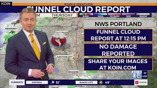 Funnel cloud report as Portland see rain [upl. by Amati]