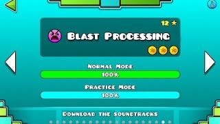 Level 17  Blast Processing  all coins  Geometry Dash [upl. by Ilojne729]