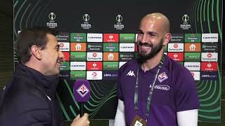 Mixed Zone Conference League  Riccardo Saponara dopo Rfs  Fiorentina [upl. by Neufer831]