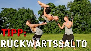 RÜCKWÄRTSSALTO LERNEN SALTO RÜCKWÄRTS TUTORIAL TURBO TIPPS [upl. by Razec]