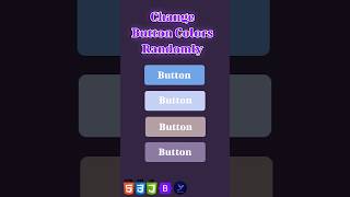 How To Change Button Color Randomly Using HTML Bootstrap 5 JavaScript  JavaScript Tricks [upl. by Ryun]