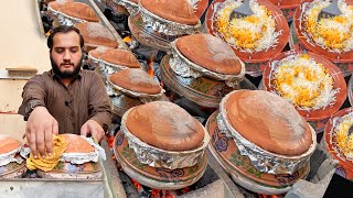 POT BIRYANI COOKING  Traditional Matka Chicken Biryani Recipe  Biryani Cooking in Clay Pot [upl. by Kaufmann]